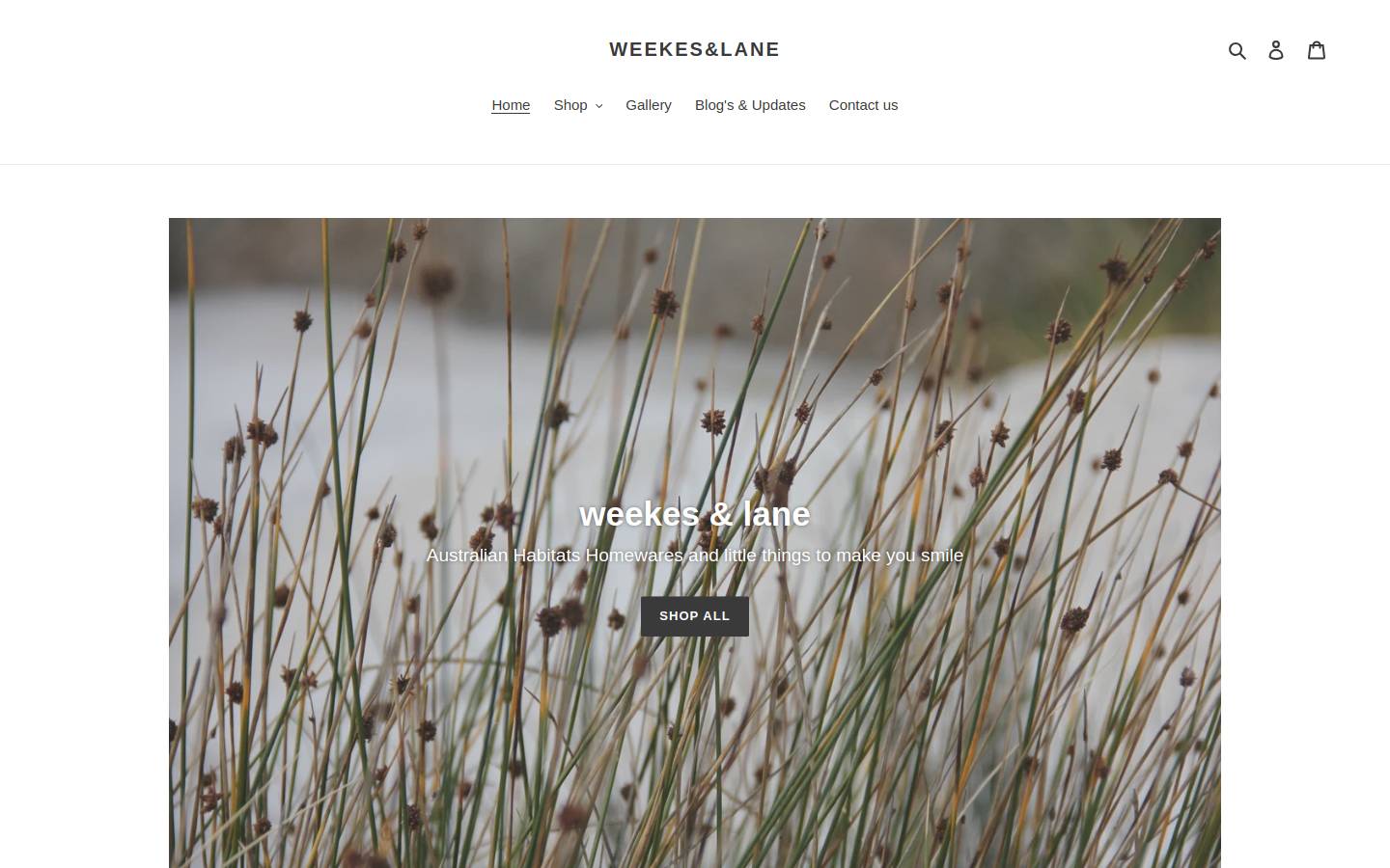 weekesandlane.com.au homepage screenshot