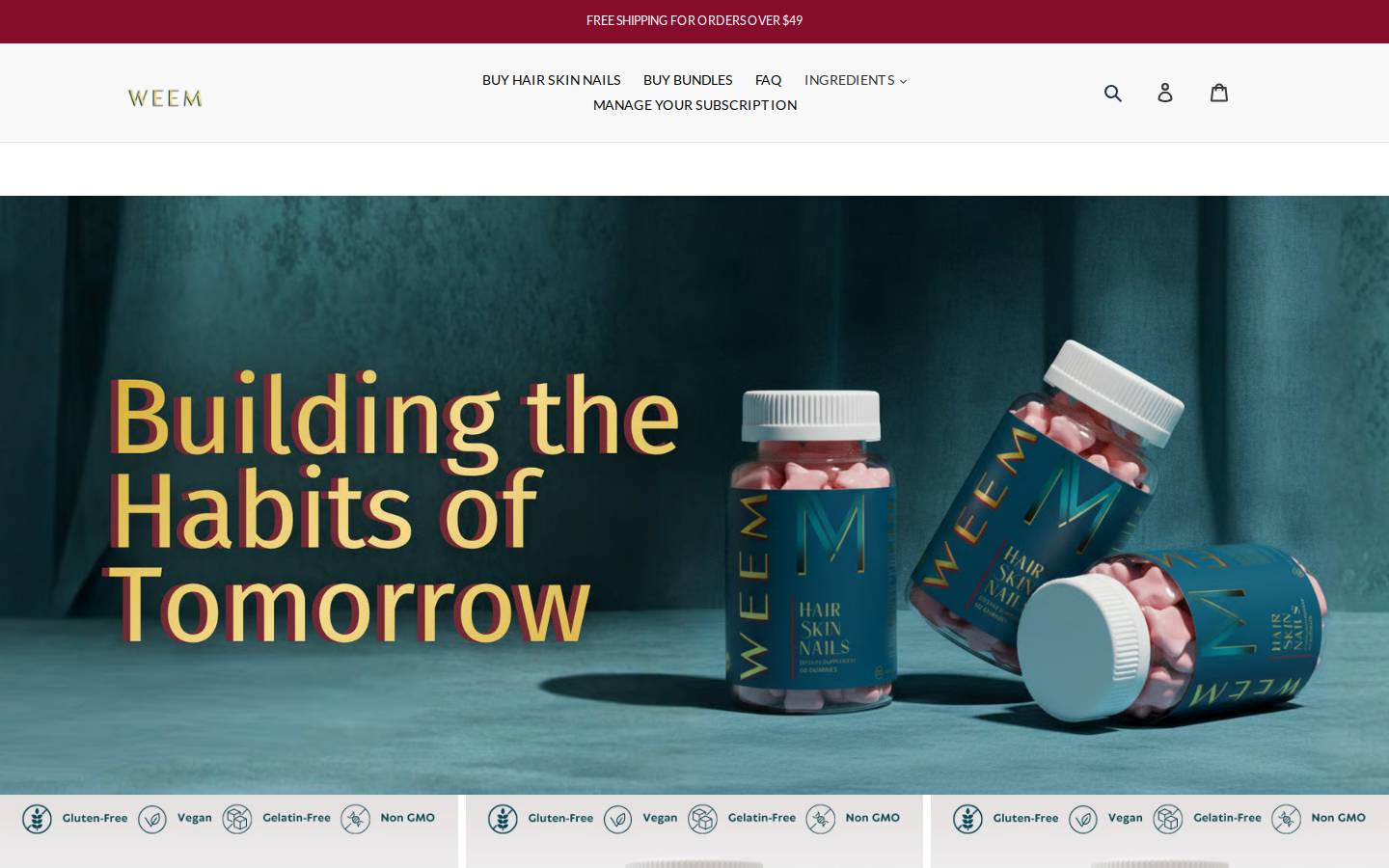 Weem homepage screenshot