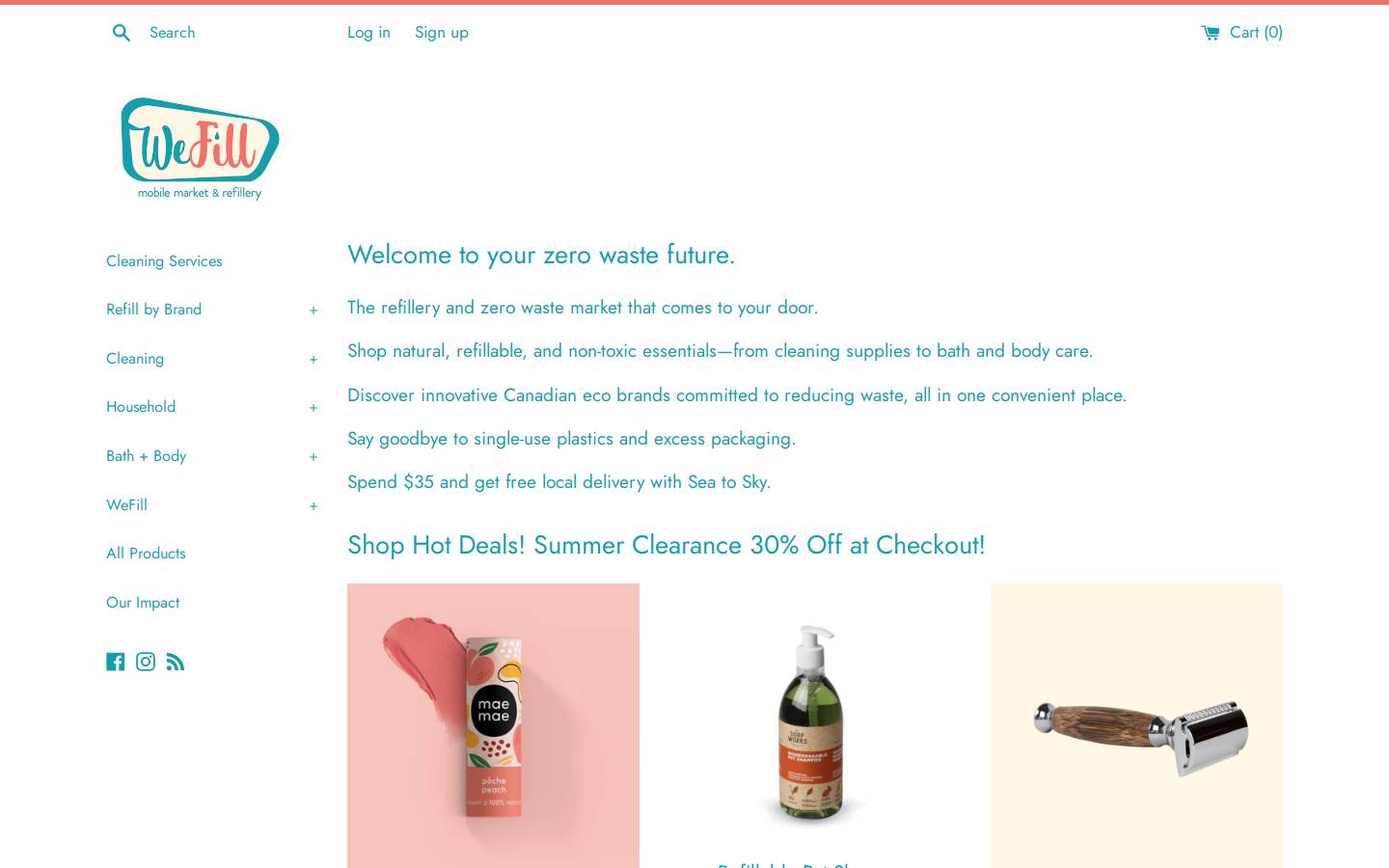 wefillmobilemarketandrefillery.ca homepage screenshot