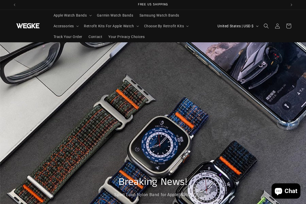 Wegke homepage screenshot