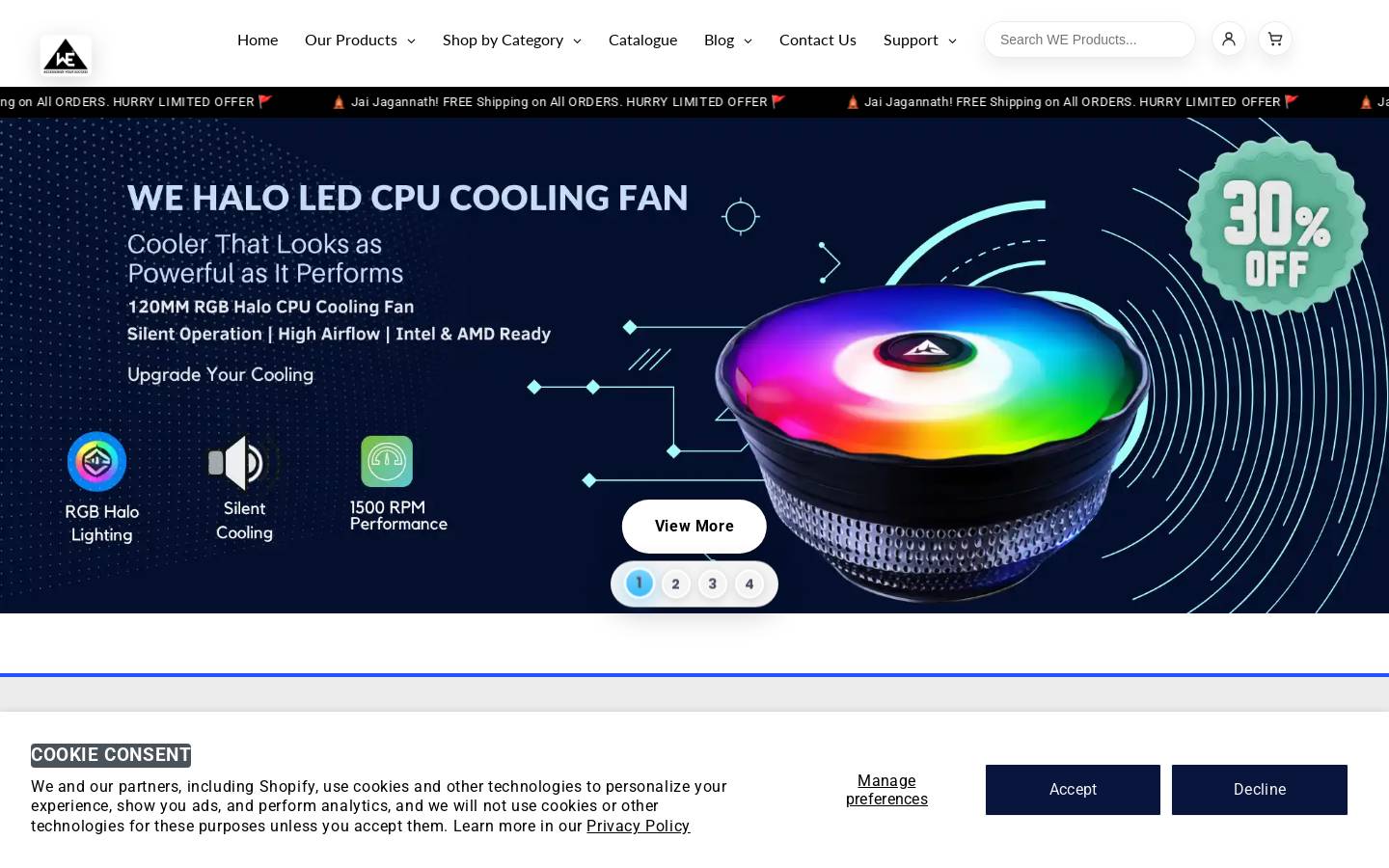weglobal.co.in homepage screenshot
