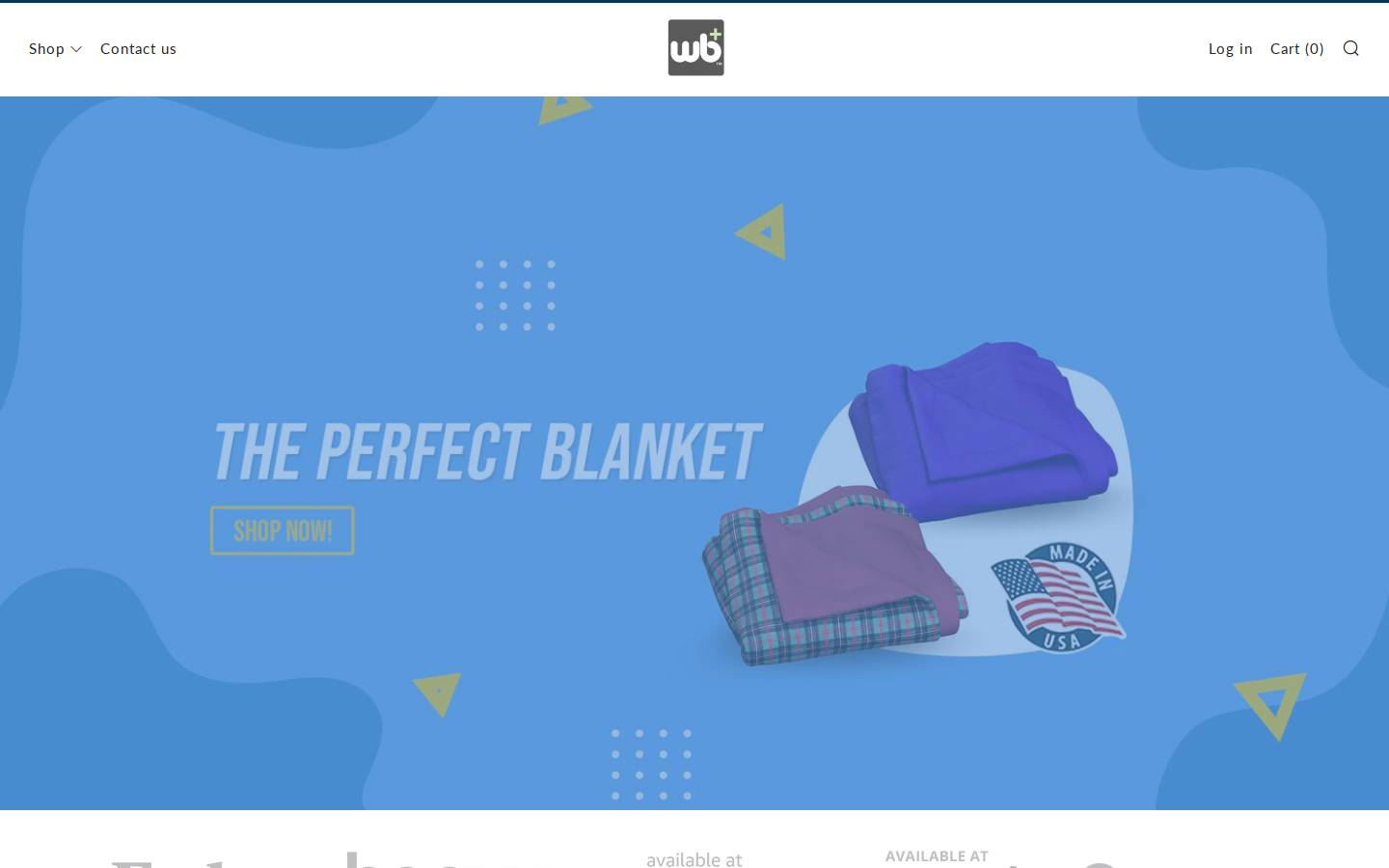 weightedblanketsplus.com homepage screenshot