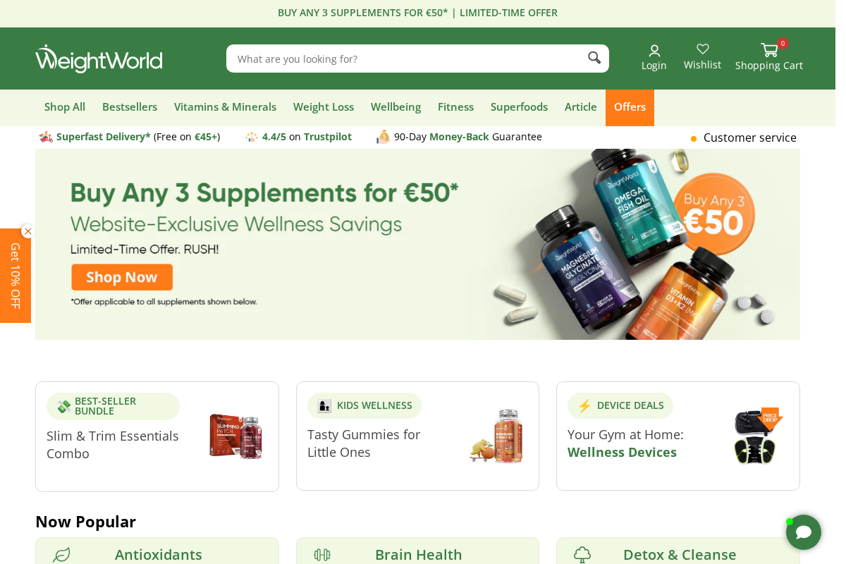 WeightWorld.ie homepage screenshot