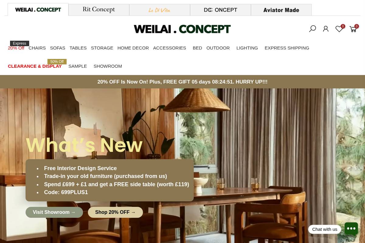 weilaiconcept.com homepage screenshot
