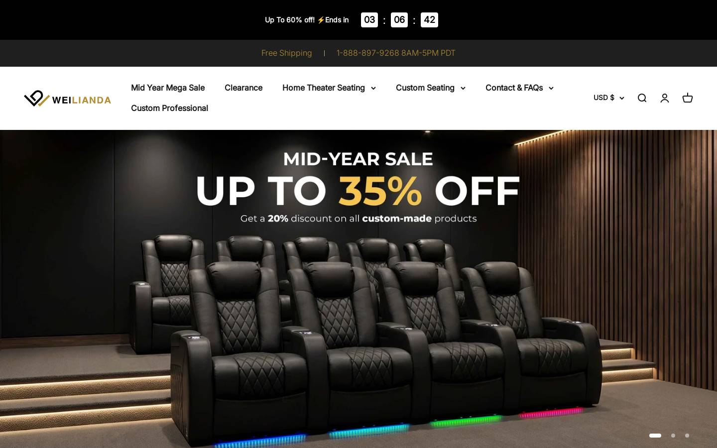 Weilianda homepage screenshot