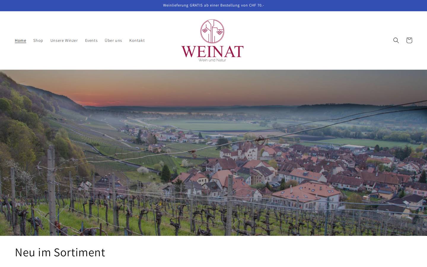 weinat.ch homepage screenshot