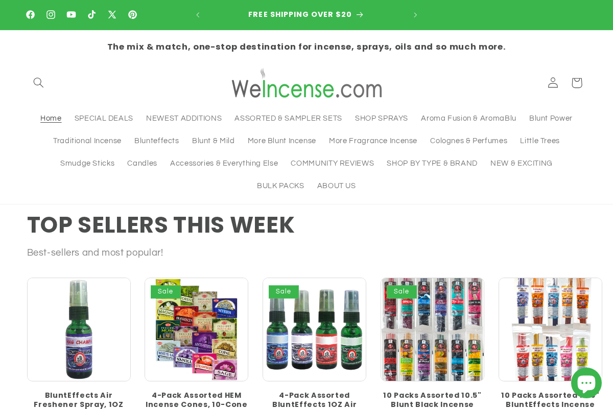 WeIncense homepage screenshot