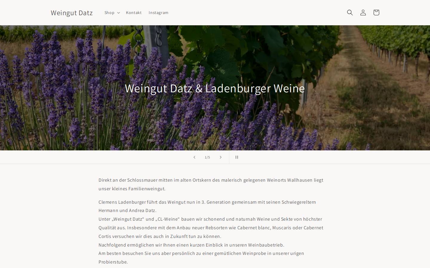 weingut-datz.de homepage screenshot