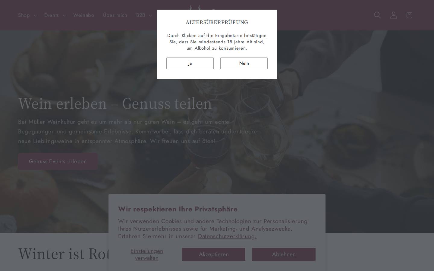 weinkontor-niederbayern.de homepage screenshot