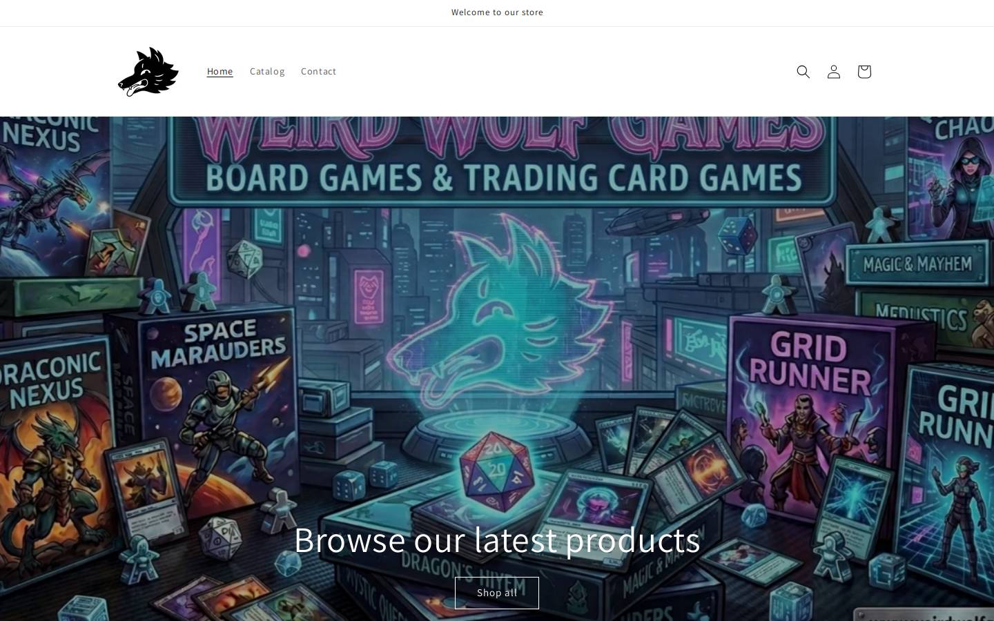 weirdwolfgames.com homepage screenshot