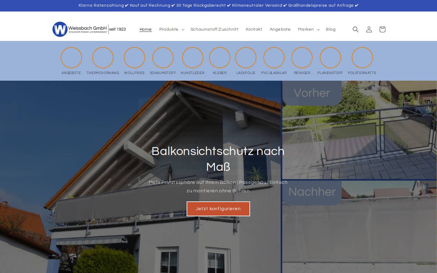 weissbach24.shop homepage screenshot