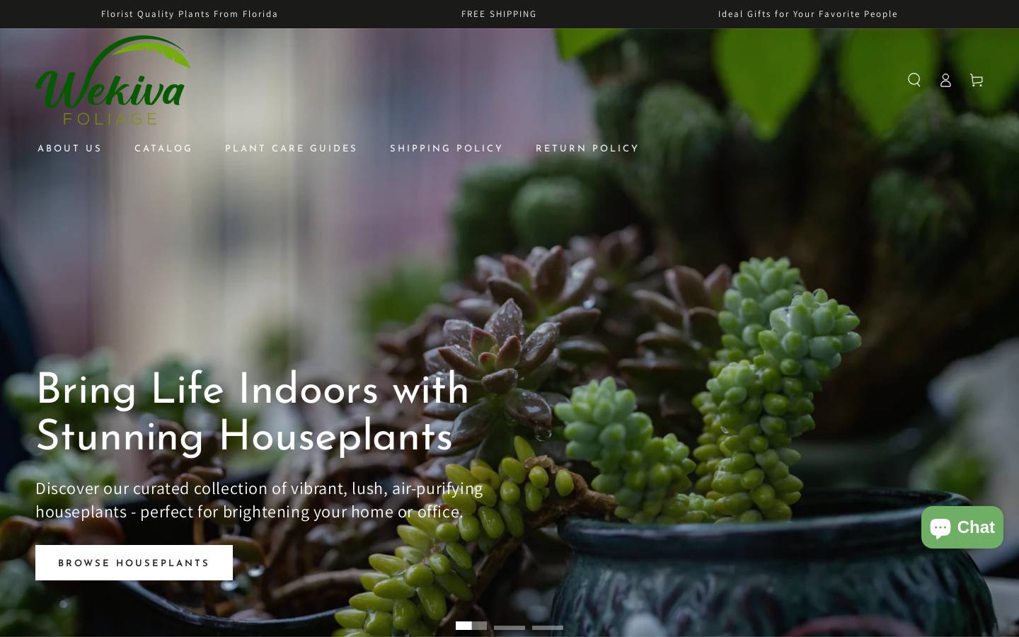 wekivafoliage.com homepage screenshot