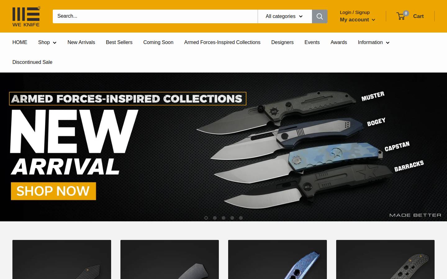 weknife.com homepage screenshot