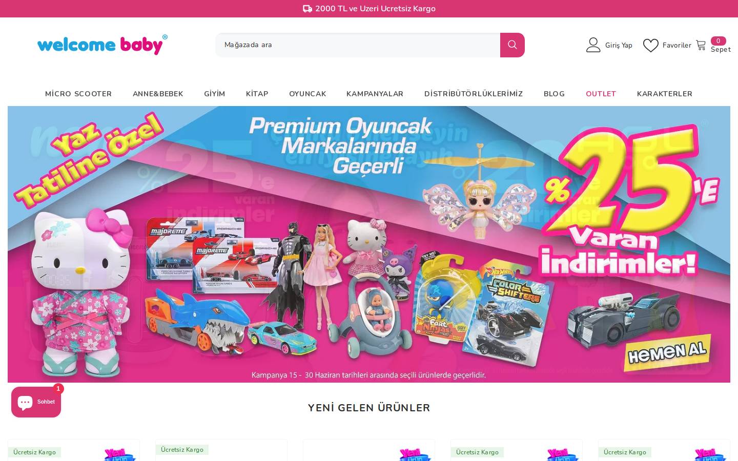 welcomebaby.com.tr homepage screenshot