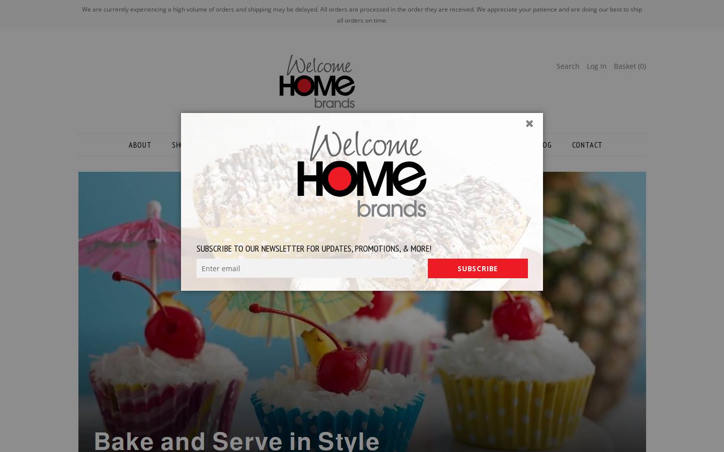 welcomehomebrands.com homepage screenshot