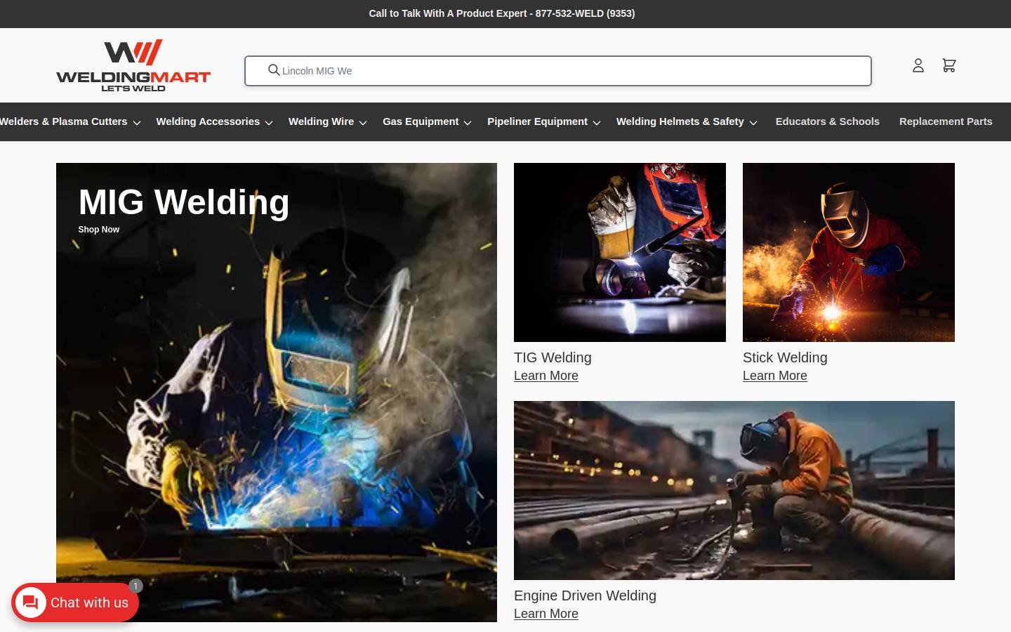WeldingMart.com homepage screenshot