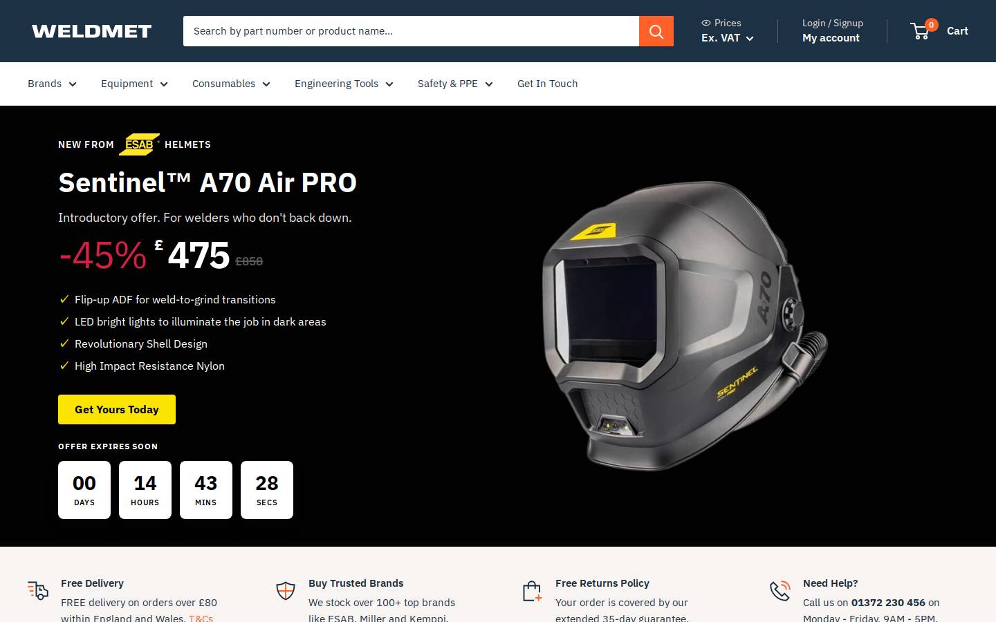 weldmet.com homepage screenshot