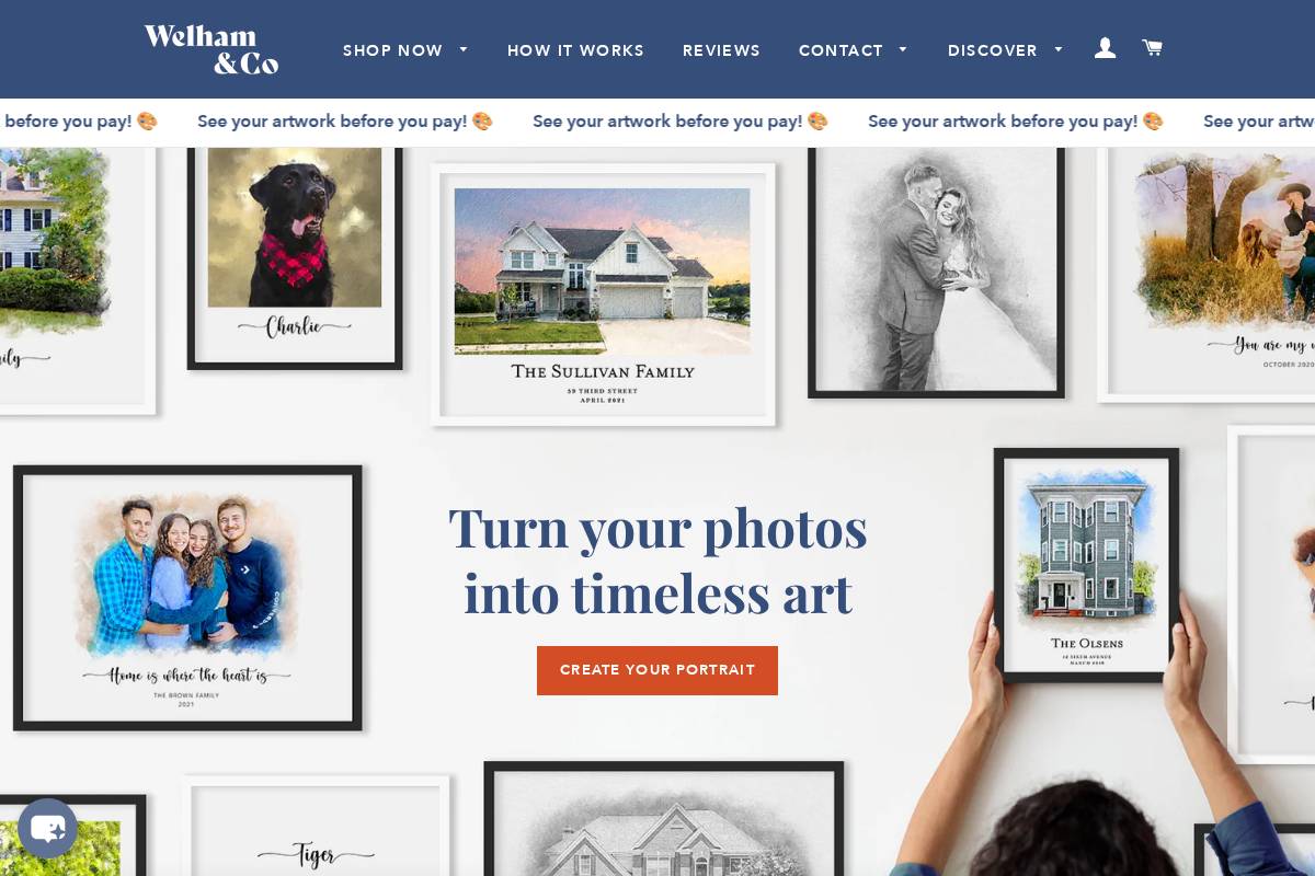 Welham & Co homepage screenshot