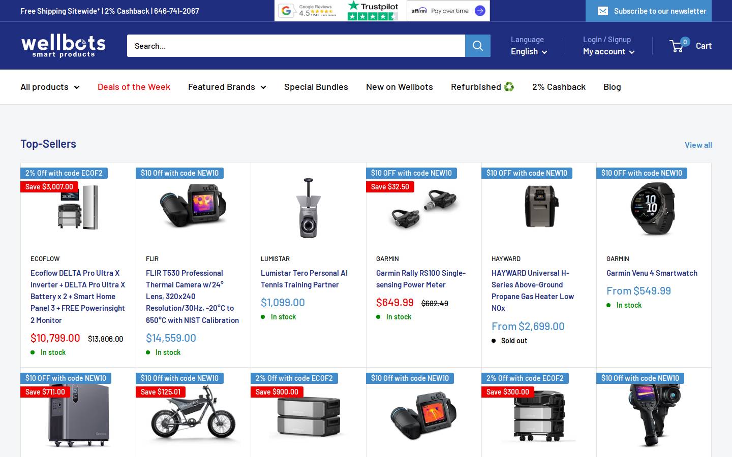 Wellbots homepage screenshot