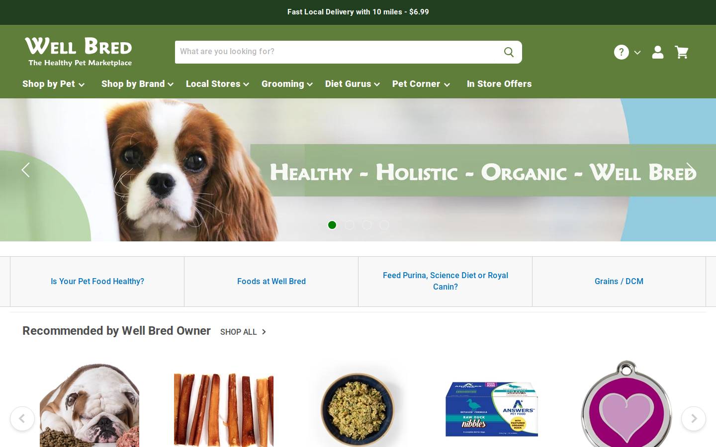 wellbredonline.com homepage screenshot
