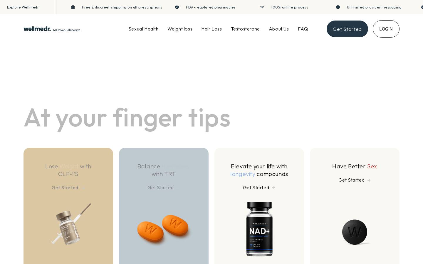 Wellmedr homepage screenshot