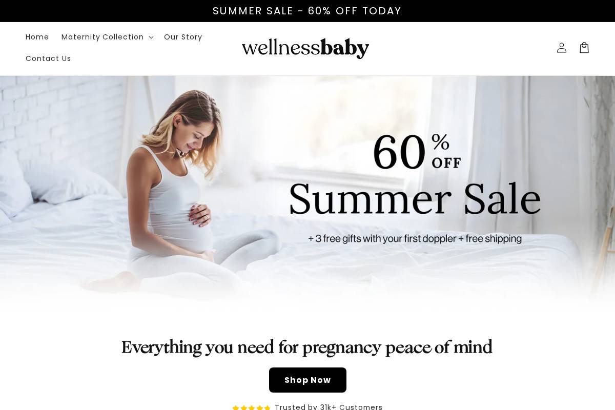 Wellnessbaby homepage screenshot