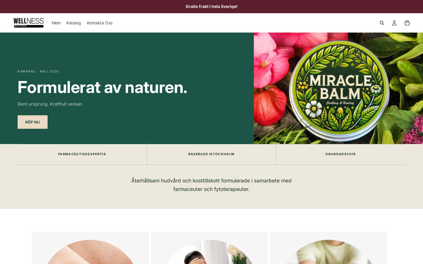 wellnessbutiken.se homepage screenshot