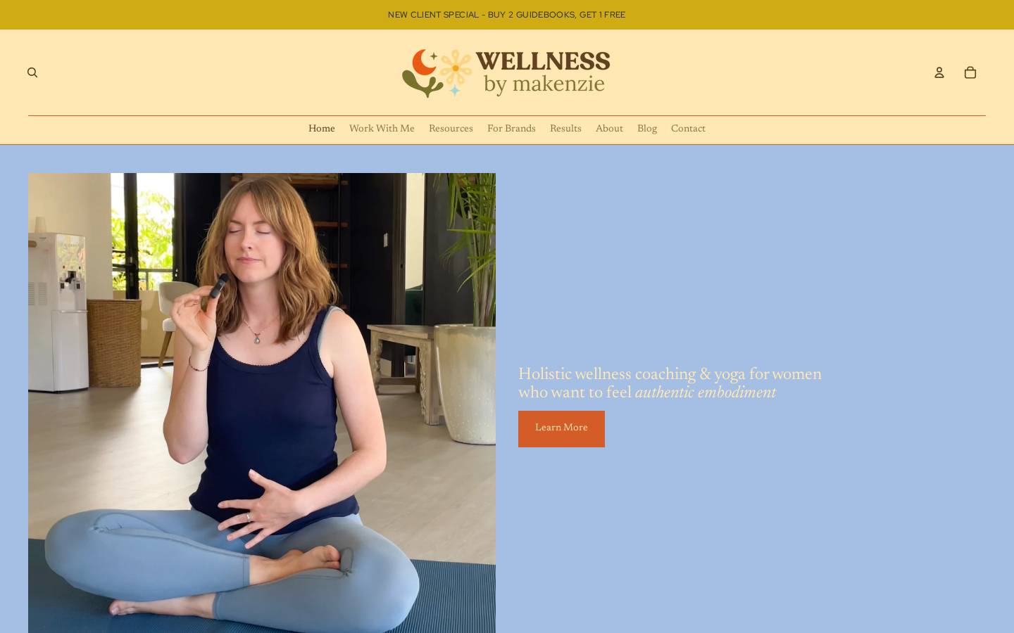 wellnessbymakenzie.com homepage screenshot