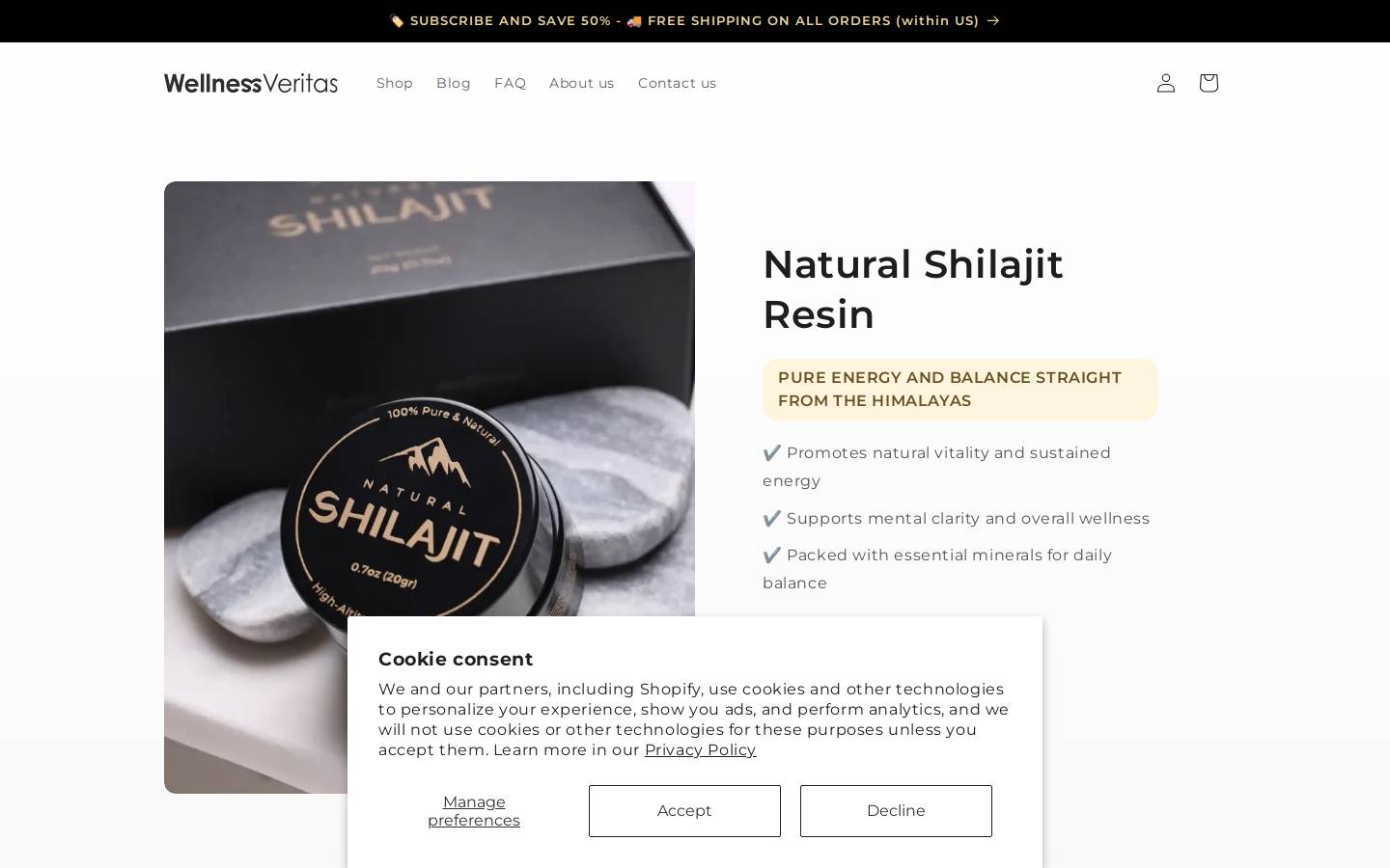 wellnessveritas.com homepage screenshot
