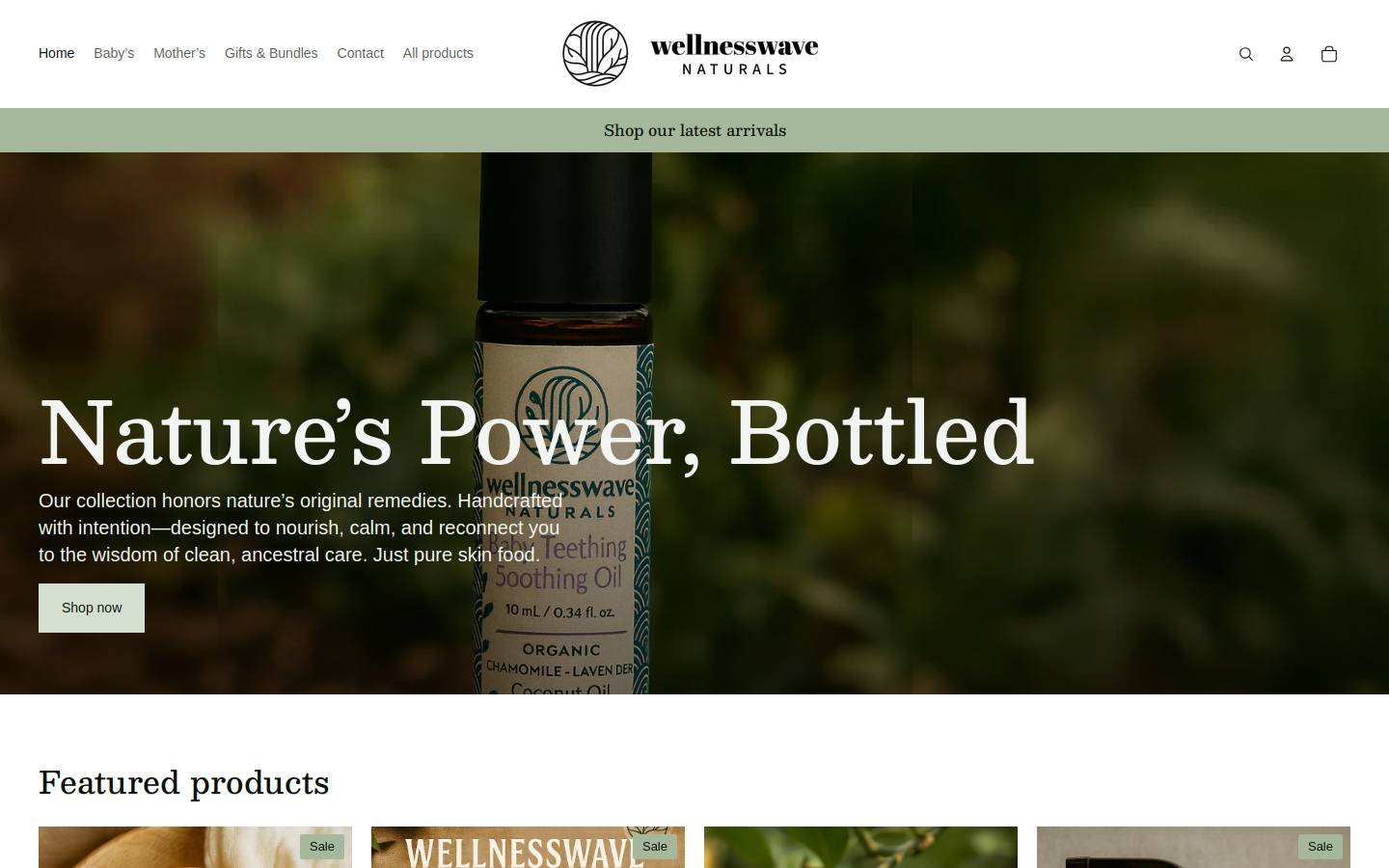 wellnesswavenaturals.com homepage screenshot