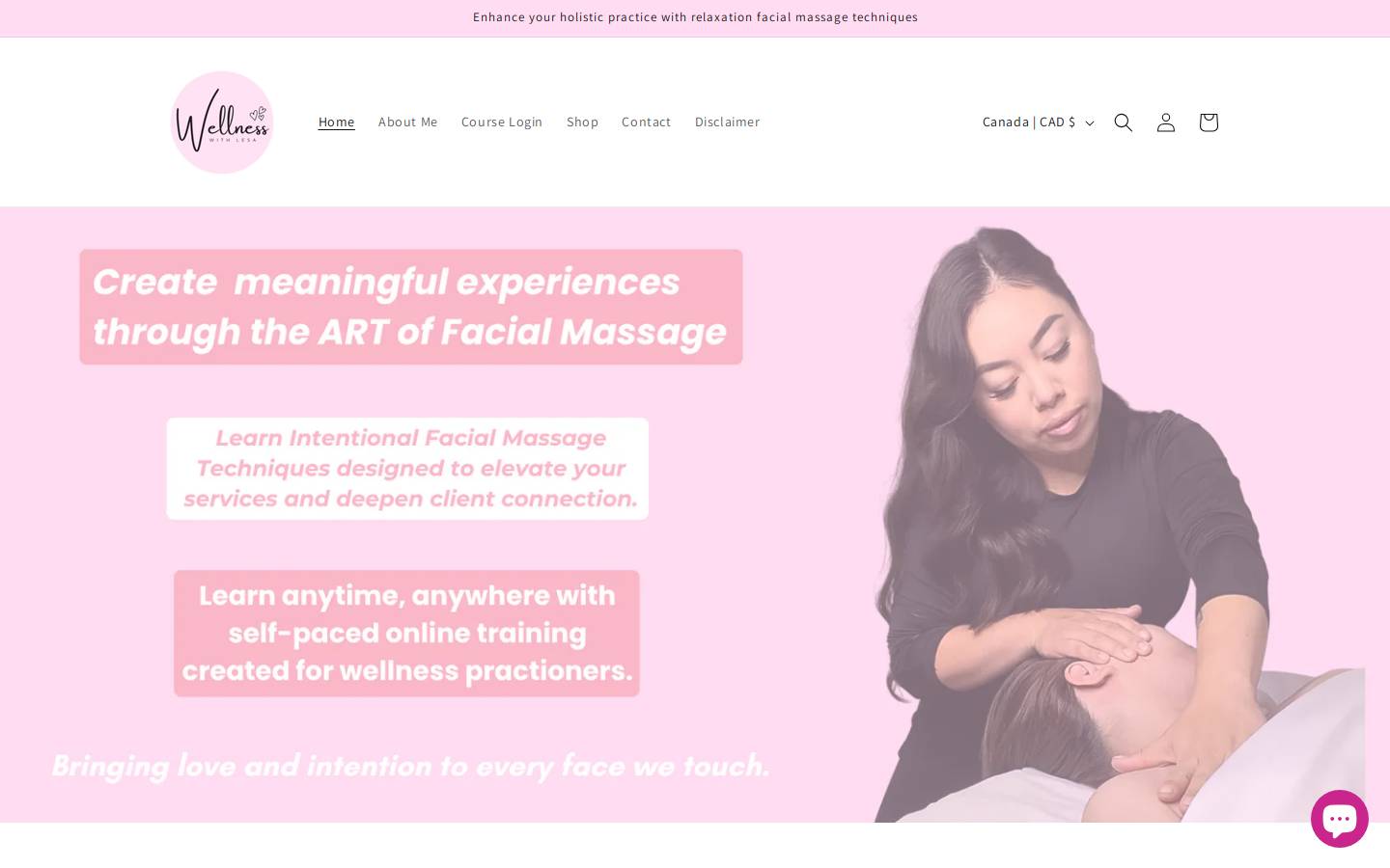 wellnesswithlesa.com homepage screenshot