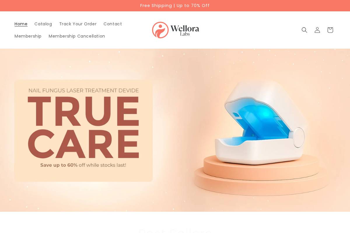 Welloralabs homepage screenshot