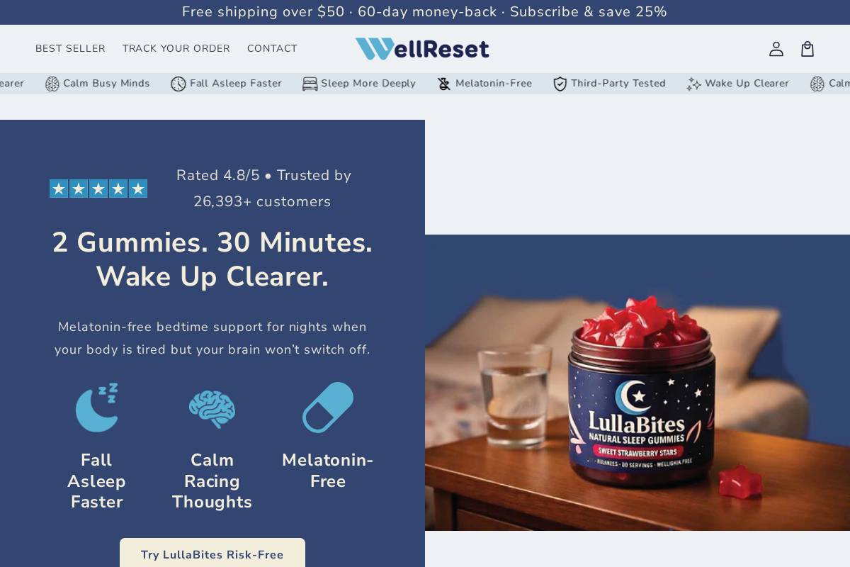 wellreset.com homepage screenshot