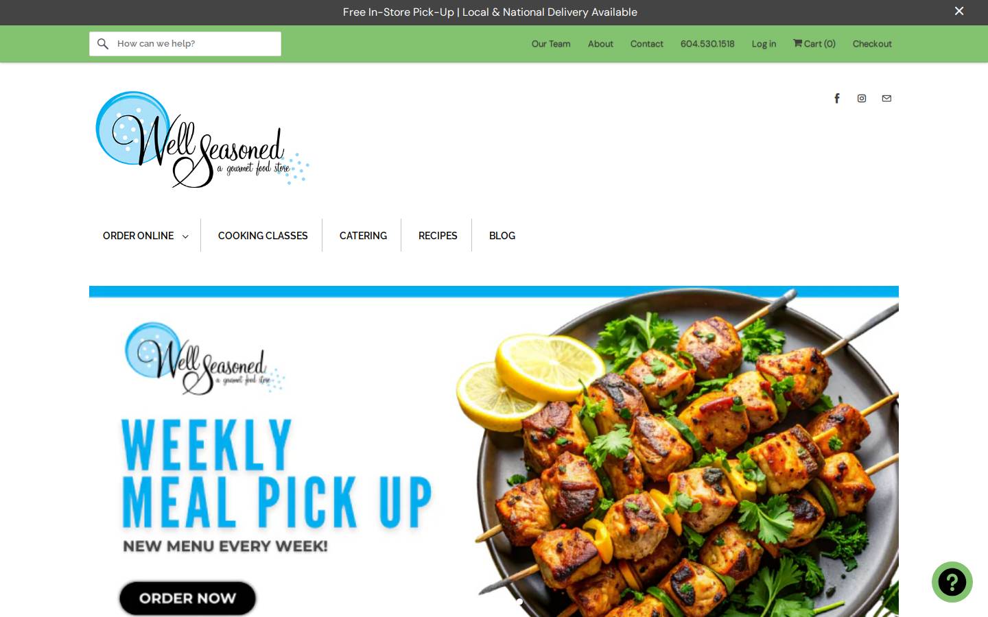 wellseasoned.ca homepage screenshot