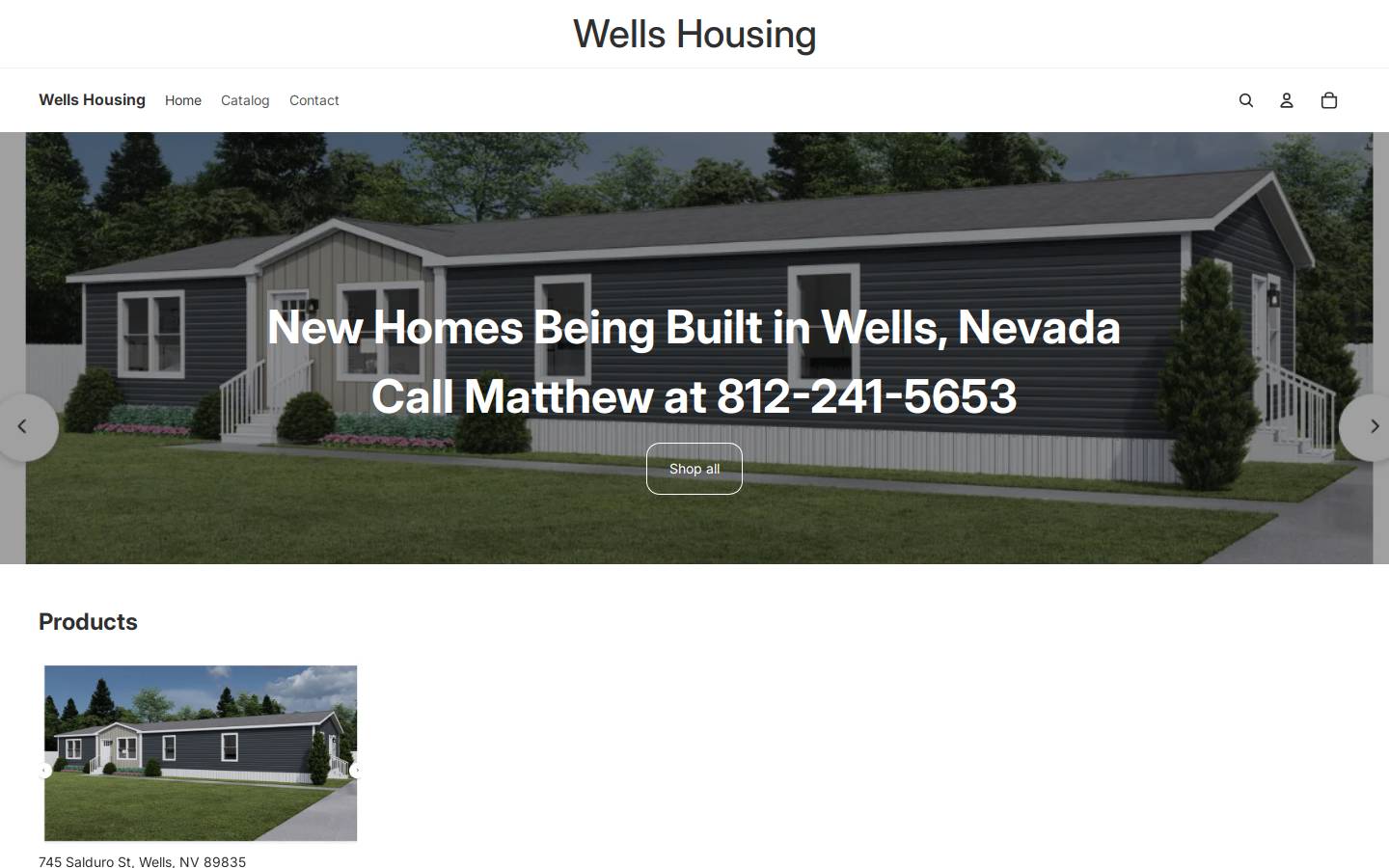 wellshousing.com homepage screenshot