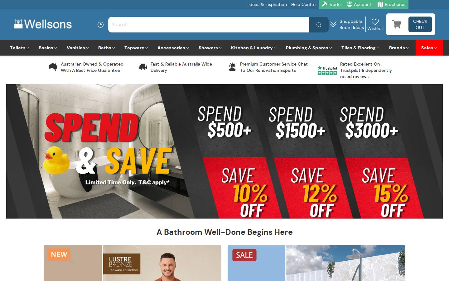 wellsons.com.au homepage screenshot
