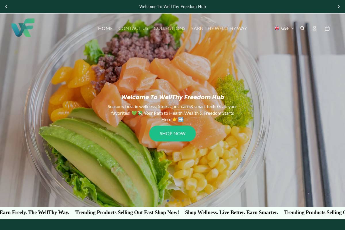 wellthyfreedomhub.com homepage screenshot