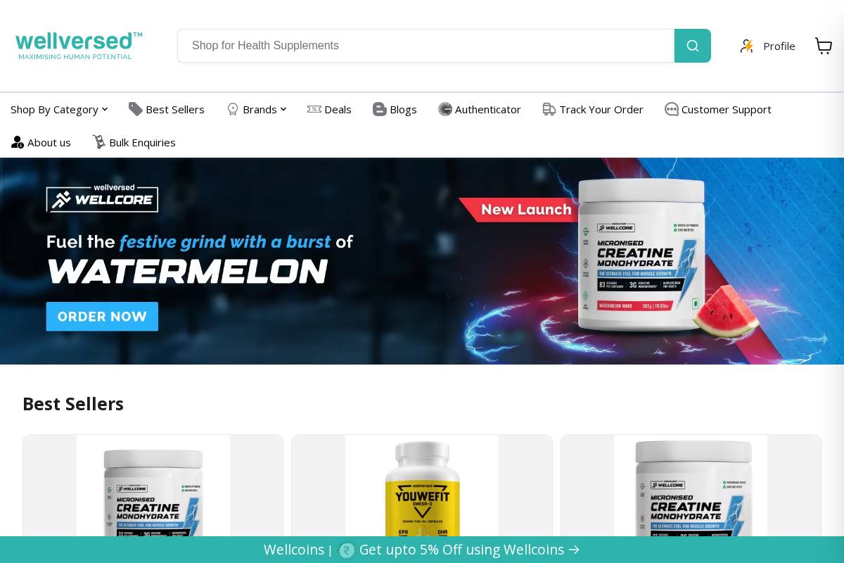 wellversed.in homepage screenshot