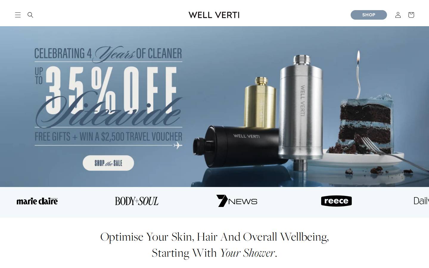 Wellverti homepage screenshot