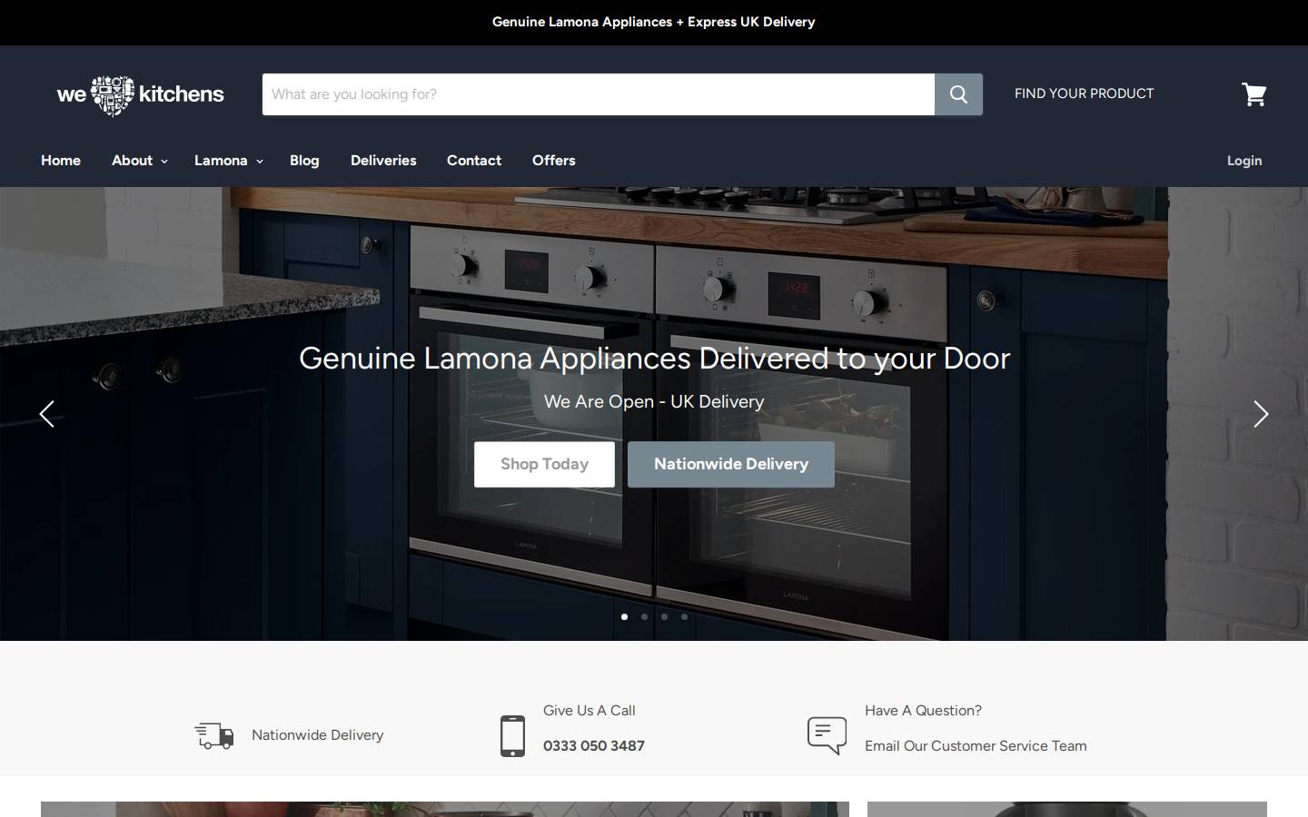 We Love Kitchens homepage screenshot