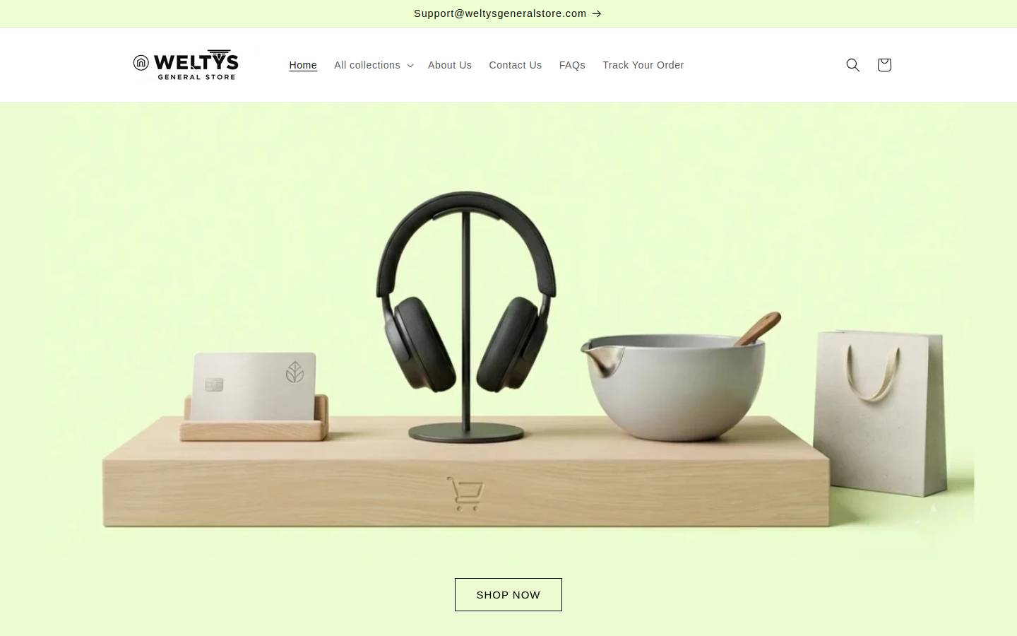 weltysgeneralstore.com homepage screenshot