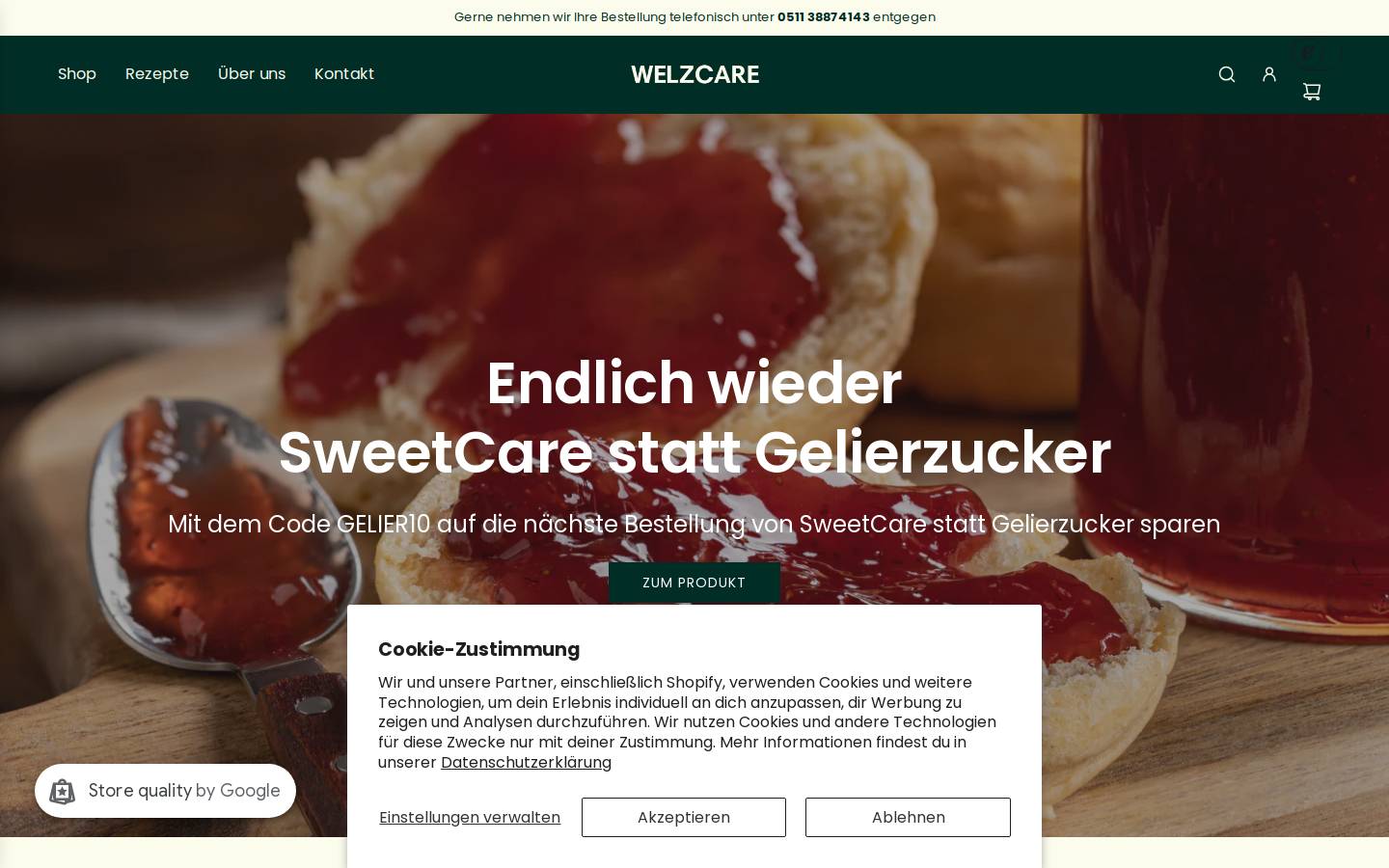 welzcare.de homepage screenshot
