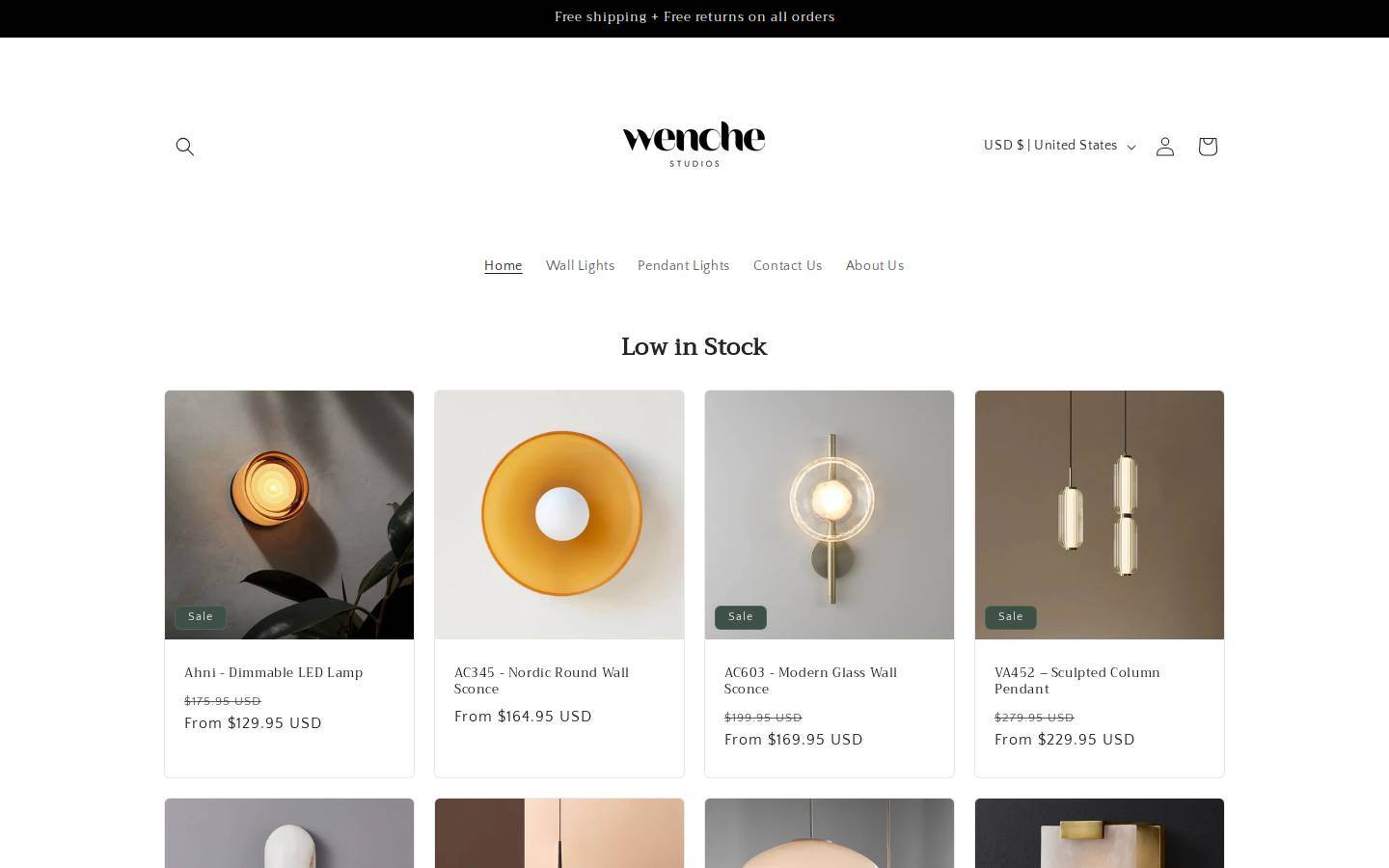 Wenche homepage screenshot