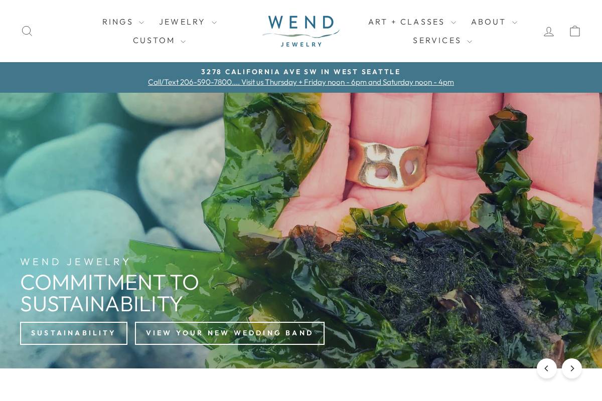 wendjewelry.com homepage screenshot