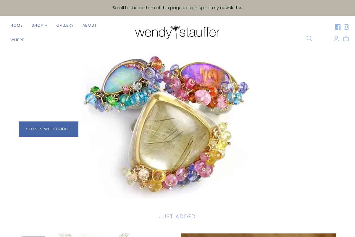 wendystaufferjewelry.com homepage screenshot