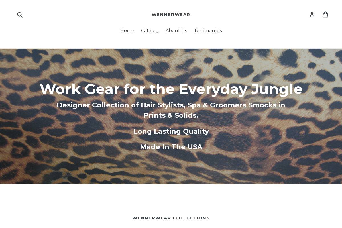 wennerwear.com homepage screenshot