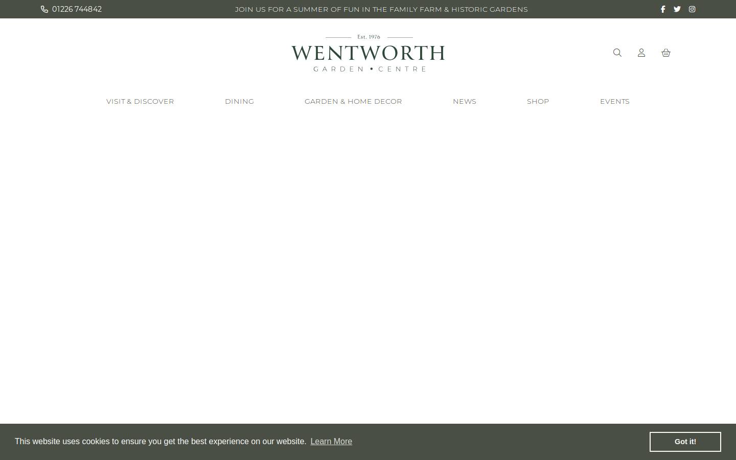 Wentworthgardencentre homepage screenshot
