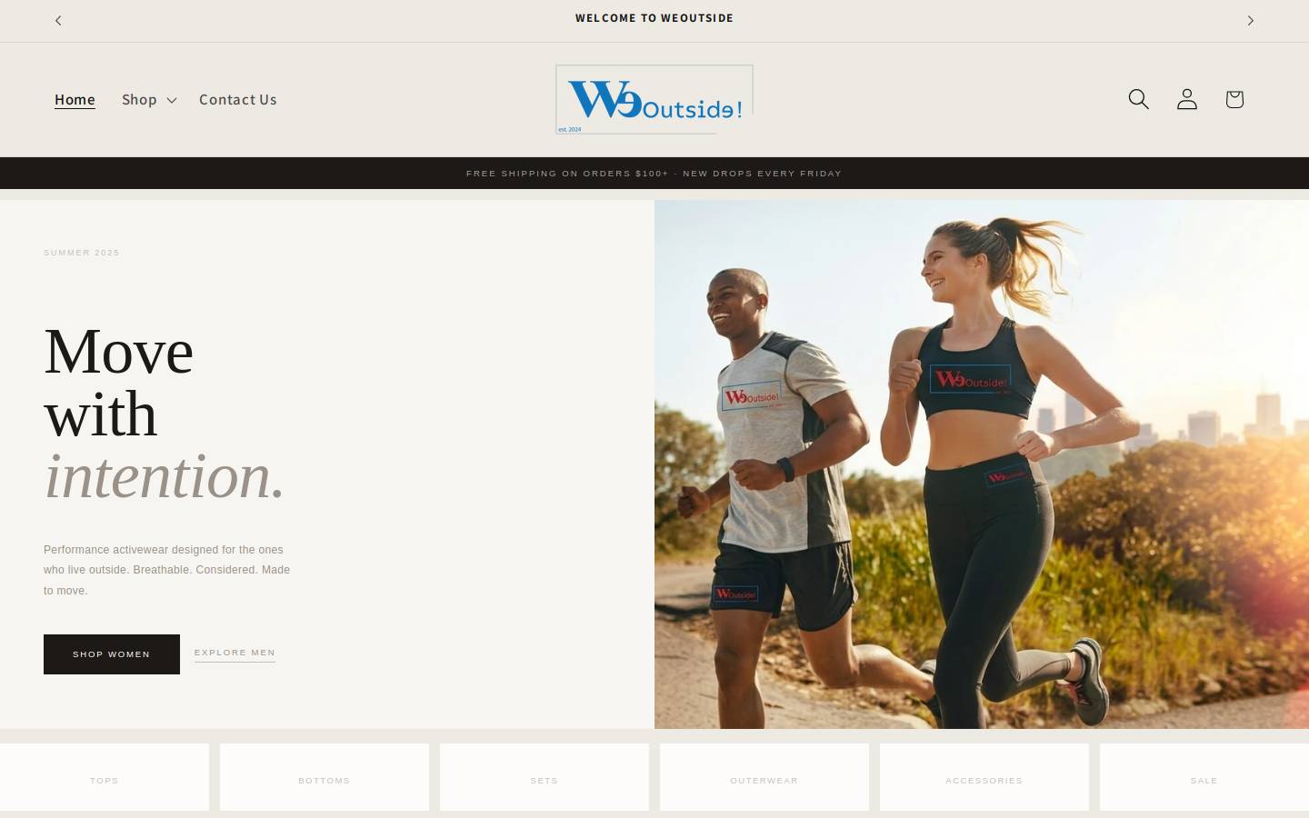 weoutside.cc homepage screenshot