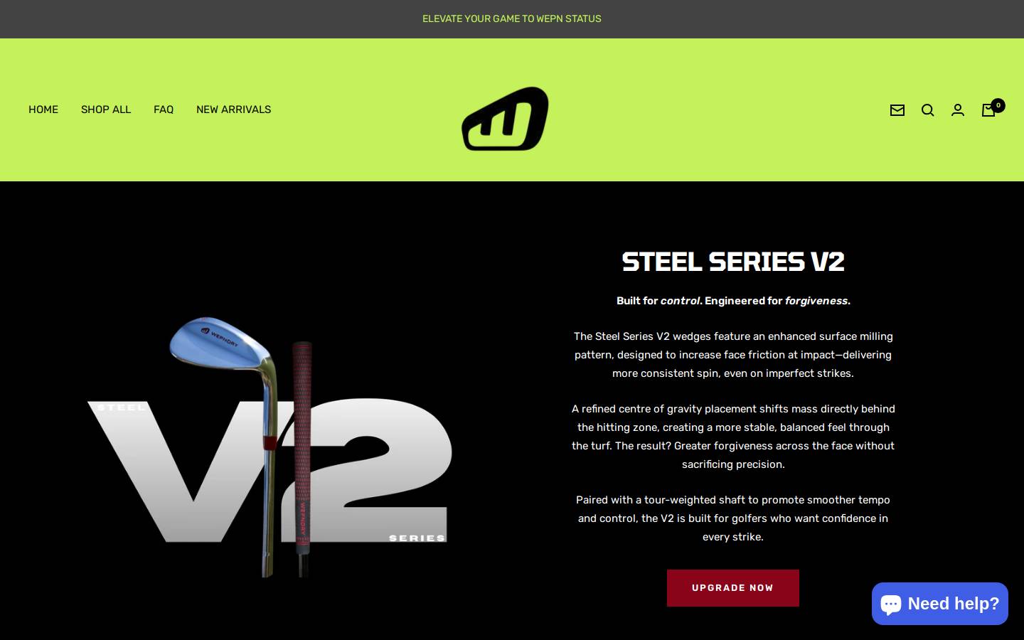 wepndry.com homepage screenshot