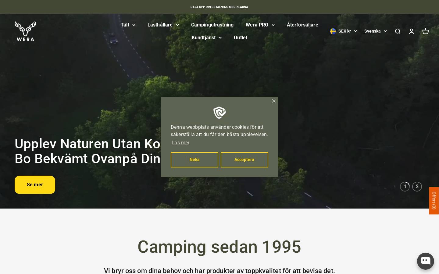 weratents.se homepage screenshot